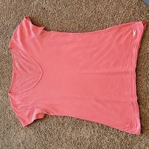 Hollister brand pink short sleeve v-neck top